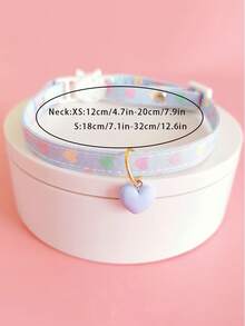 PETSIN 1 Piece, Random Color, Pet Valentine's Day Heart-Shaped Pendant Collar, Cat Clasp, Adjustable Neck Circumference - Multicolor - View 5