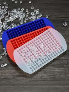 1 Small Square 160 Grid Silicone Ice Cube Tray, With Good Cold Resistance And Durability, Ice Mold, Pudding Mold, Suitable For Home, Bar, And Other Places, Easy To Use