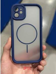 Funda de teléfono con protección de cámara translúcida mate, carga inalámbrica magnética compatible con iPhone 17 ProMax, 17Pro, 17Air, 17, 16, 15, 14, 13, 12, 11 Pro Max, cubierta trasera blindada - Azul - Ver 6