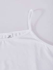 SHEIN Sparklyn 3pcs Tween Girls Casual Outfit Set: Striped Lapel Long Sleeve Loose Cardigan, Embroidered Horse Front Tank Top, And Elastic Waist Wide Leg Pants, Autumn - Red Violet - View 3