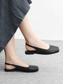 CUCCOO BIZCHIC 女士休闲百搭通勤极简平底鞋 - 黑色 - 查看 1