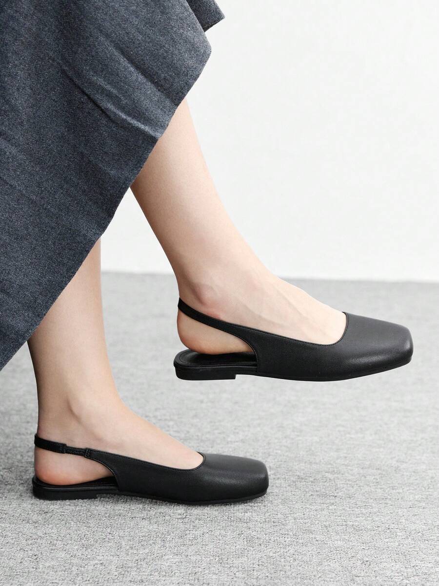 CUCCOO BIZCHIC 女士休闲百搭通勤极简平底鞋 - 黑色 - 查看 1