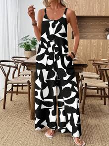 EMERY ROSE Women's Casual Minimalist Jumpsuit, Versatile For Spring/Summer Carnival - Multicolor - View 6