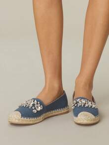 Styleloop 女士平底鞋，波西米亚风格西部音乐节派对服装 - 藍色 - 查看 2