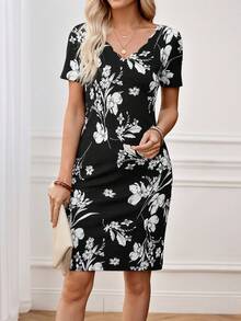 Miaspire Women's Mini Dress, Elegant - Black - View 4