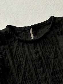 Cozy Pixies 女婴纯色圆领无袖休闲连衣裙 - 黑色 - 查看 4