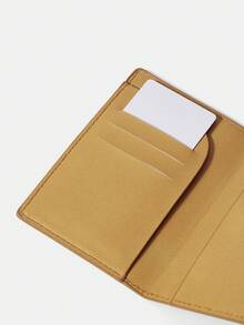 SCOOBY-DOO X SHEIN 1pc Beige Fashionable Large Capacity Passport Holder