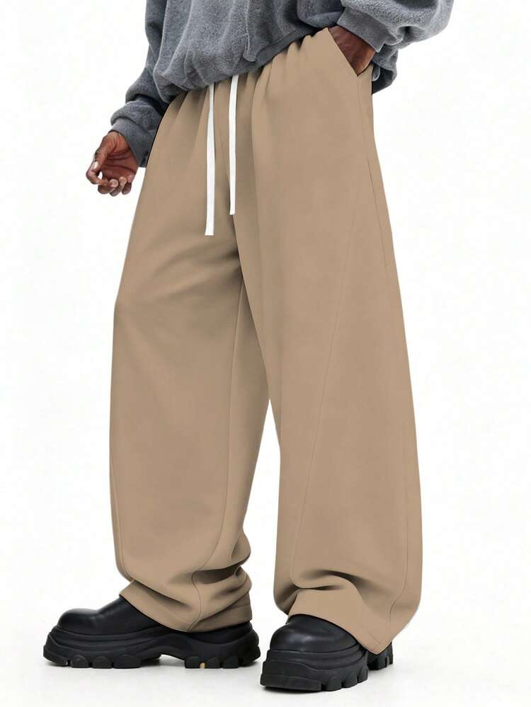 Loose Fit Sweatpants With Drawstring Waist