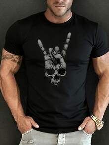 Camiseta de manga corta unisex para verano, 100% poliéster, estilo versátil, corte holgado, peso 180 gramos, una pieza. - Negro - Ver 1