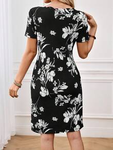 Miaspire Women's Mini Dress, Elegant - Black - View 2