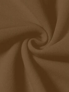 Glimmora Women's Drawstring Hooded Pocket Rhinestone Wing Pattern Casual Versatile Commuting Long Sleeve Sweatshirt - Mocha Brown - View 5