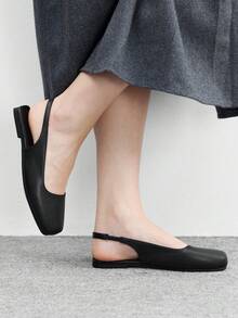 CUCCOO BIZCHIC 女士休闲百搭通勤极简平底鞋 - 黑色 - 查看 8