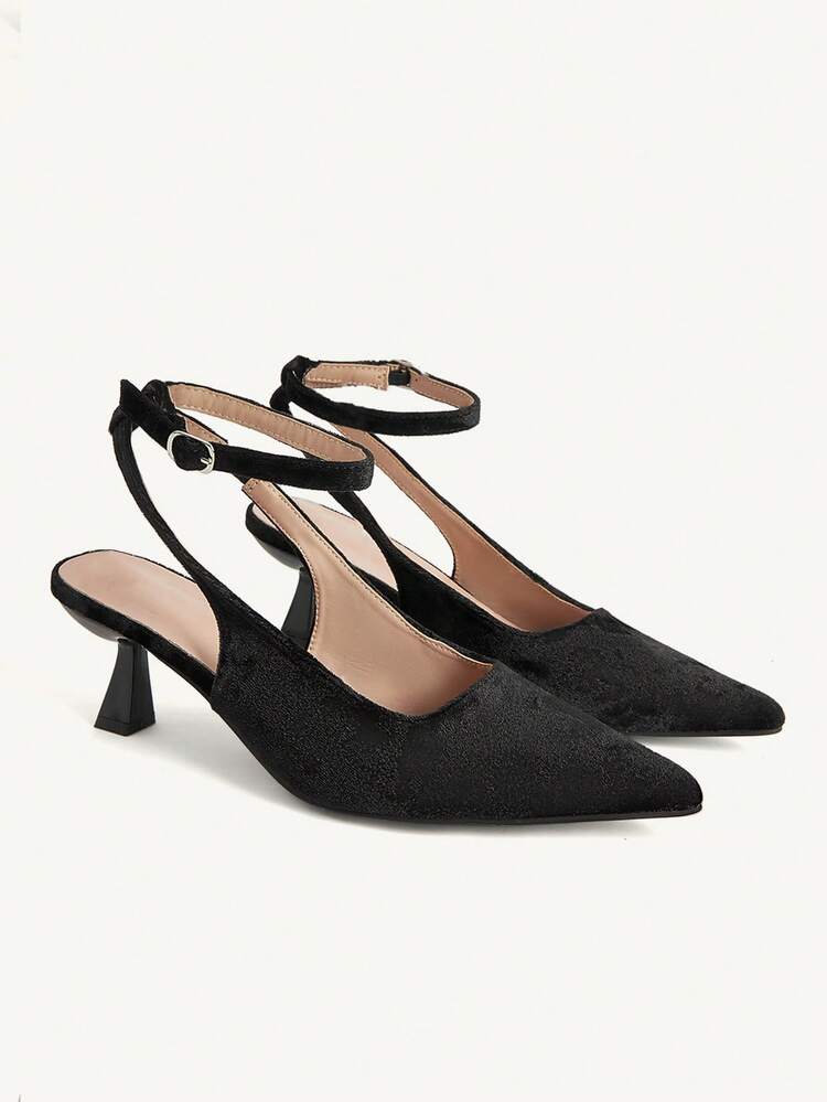 CUCCOO CHICEST Women's Pointed Toe Buckle Design Fashionable High Heels, Versatile For Daily Wear Valentine's Day