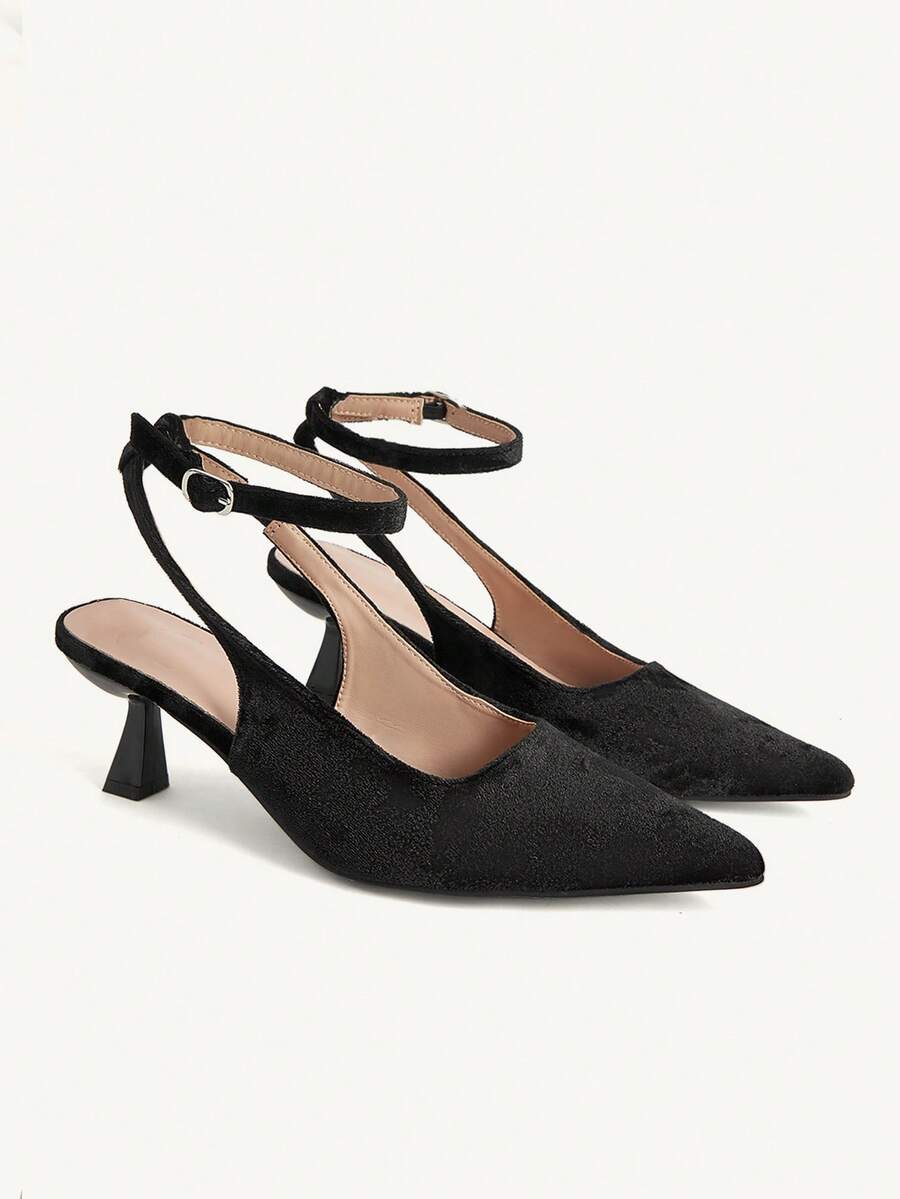 CUCCOO CHICEST Women's Pointed Toe Buckle Design Fashionable High Heels, Versatile For Daily Wear Valentine's Day - Apricot - View 1