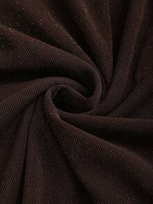 Elamini Women's Vintage Chic Fitted Elegant Dress, Comfortable & Versatile, Suitable For Spring Outings - Brown - View 5