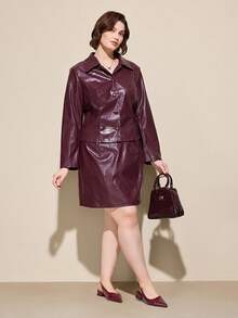 CUCCOO CURVES Bailarinas elegantes y de moda con puntera puntiaguda y ajuste ancho para mujer - Burdeos - Ver 6