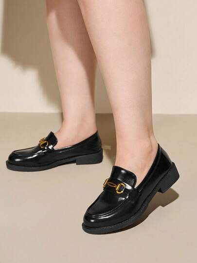 CUCCOO CURVES Zapatos planos de mujer de moda, versátiles y de uso diario, con decoración de metal y ajuste ancho