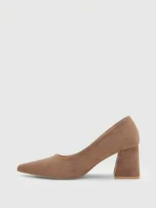 CUCCOO BIZCHIC Tacones altos elegantes de punta fina para mujer, versátiles para ir al trabajo - Camel - Ver 9