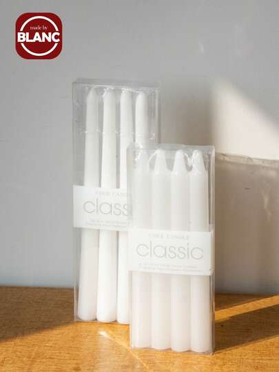 4 件/1 盒直杆蜡烛，浪漫晚餐蜡烛，适用于婚礼、生日派对和停电期间的家庭装饰万圣节、幽灵、秋季、节日、节日圣诞节、冬季、节日、节日、房间装饰、礼物