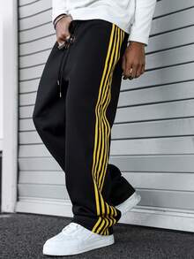 PAVTROS 男士休闲百搭撞色条纹运动裤 男士条纹运动裤 男士慢跑裤 男士阔腿侧条纹健身裤 男士街头风运动裤 男士运动裤 - 彩色 - 查看 7