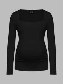 Modmama 2pcs Maternity Skinny Long Sleeve Casual T-Shirt Set - Multicolor - View 10