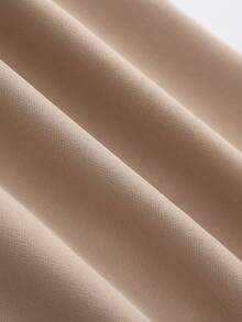 Franclia 休闲卡其色西装外套搭配吊带收腰直筒连衣裙，女士两件套套装，适合春秋季节，商务/休闲场合均可穿着。 - 棕色 - 查看 6