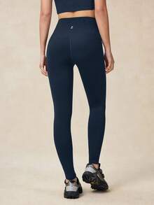 OutZeal Women Tummy Control Sweat Wicking Non Front Seam Zip Pocket Outdoor Legging Hiking Camping - Navy Blue - View 7