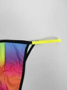 Manfinity KASUA Sunga Slim Fit Masculina com Bloco de Cores Degradê, Verão - Malva - Visão 5