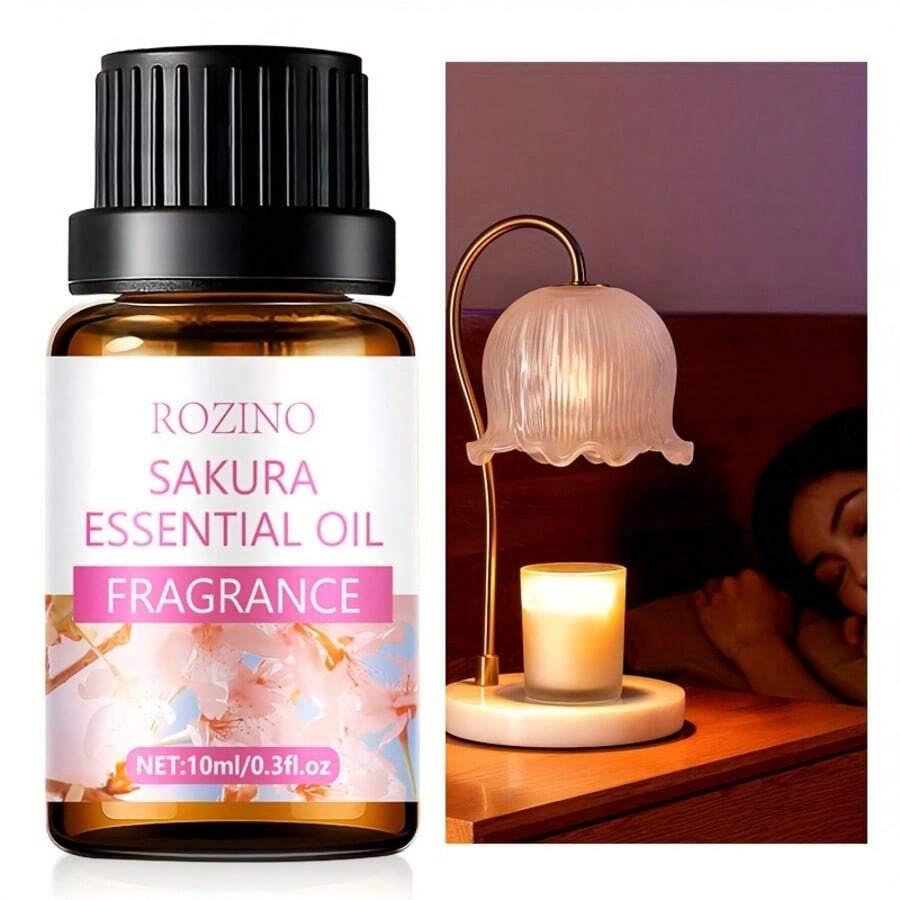1/2 Pcs 10ml Cherry Blossom Essential Oil. A Hypoallergenic Cherry Blossom Scent Suitable For Diffusers, Humidifiers, Candles, Soaps, And Homemade Perfumes. Suitable For Men And Women, Adults, And All Skin Types. It Has Skin-Care Benefits For Dry Skin. - Multicolor - View 1