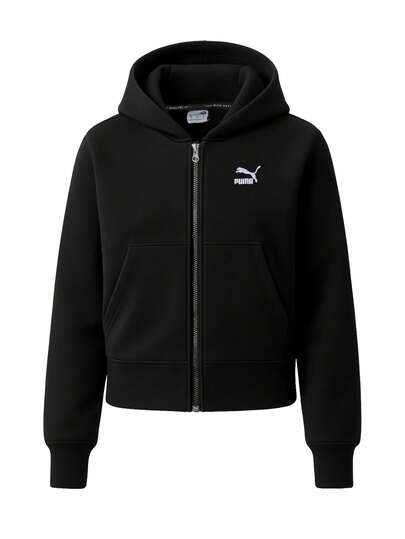 Puma Classics Oversized Women's Full Zip Fleece Hoodie Black