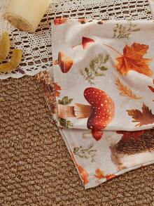 Girls' Hedgehog Print Long-Sleeve Top And Pants Set - Apricot - View 6