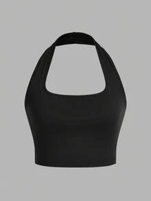 SHEIN EZwear 3件套女士休闲露脐吊带上衣套装，春季沙滩装 - 彩色 - 查看 5