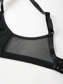 DesireSculpt 1 pieza Sujetador inalámbrico de encaje y parches para mujer - Negro - Ver 6