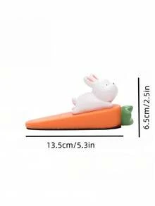 Joivida 1个装，适用于大多数门，耐用塑料材质，户外门挡，装饰实用，可爱兔子刺猬动物造型，适合各种天气，家居装饰，送礼佳品。 - 彩色 - 查看 3