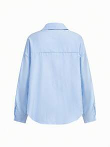 Modmama 2pcs/Set Maternity Striped Drop Shoulder Blouse And Fish Tail Strap Casual Dress - Multicolor - View 11