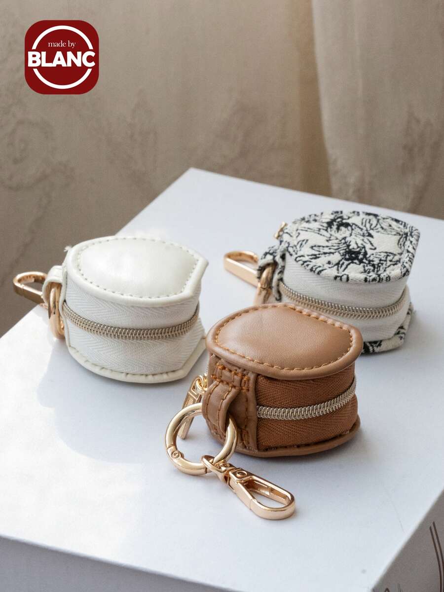 Madebyblanc 1 件便携式 PU 皮革首饰盒，小巧可爱珠宝耳环戒指收纳盒，旅行珠宝收纳盒，迷你收纳盒 - 完美的女孩女士婚礼礼物，旅行婚礼旅行必需品假日必需品夏季女士收纳整理礼物返校