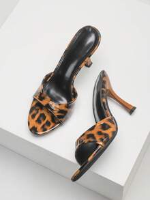 CUCCOO SZL Giày sandal cao gót mũi tròn màu trơn thời trang dành cho nữ, thích hợp cho dịp Giáng sinh. - Màu Khaki - Xem 4