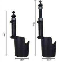 2-In-1 Adjustable Car Cup Holder Mount For Smartphones And Tablets – 360° Rotatable, Foldable, Universal Fit, ABS Material, Dashboard Installation, Hands-Free Navigation For All Devices, Car Accessories Compatible With IPhone, Android Phone, Gift For Birthday, Family, Friends Car Phone Holder - Black - View 11