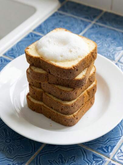 Joivida 2 Heavy-Duty Exfoliating Sponges, Toast-Shaped Sponges, Cute Deep-Cleaning Thickened Exfoliating Kitchen Sponges, Sandwich-Style Dishwashing Sponges For Cleaning The Kitchen.