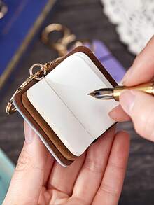 Zazumi 1pc Mini Keychain Notebook Portable Multi Color Paper Planner For Travel School Office Journaling Gift Idea Small Cute Traveler Notebook With Blank Pages For Daily Notes Goals Memories - Multicolor - View 7