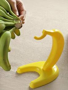 Joivida 1个锅架，创意黄色香蕉形挂钩，樱桃色放置挂钩，水果保鲜收纳香蕉形挂钩架，适用于客厅和厨房，家居用品