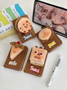 Joivida 可爱卡通食物造型挂式笔记本 - 卡哇伊口袋日记本，旅行配件，迷你便签本，女士礼物，美观日记本，可爱文具 - 彩色 - 查看 5