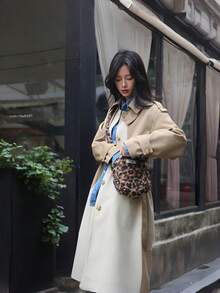 Joivida 新款韩版女士羊毛绒单肩包 时尚休闲大容量斜挎包