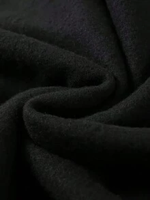 Sudadera con Capucha para Hombre - Negra, Estampado Virgen María con Letras, Corte Oversize - Negro - Ver 7