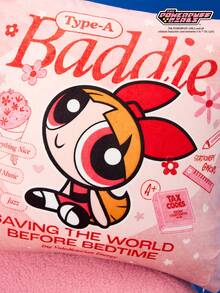 THE POWERPUFF GIRLS X Joivida 1pic Cute Powerpuff Girl Pillowcase (Filler Not Included), Comfortable Fleece Fabric, 45*45cm