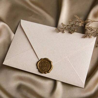 100pcs Vintage Style Linen Envelopes - Chinese Style Cards, Invitations, Postcards, Wax Seal Compatible, 250g Premium Quality