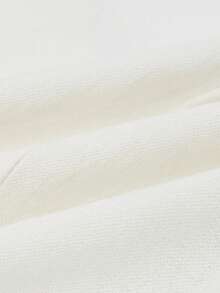 Selianne Women's Fashionable Elegant Contrast Color Trim Ruffle Hem Square Neck Blouse - White - View 4