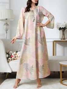 Al Najma 女士彩色印花长袖休闲连衣裙 - 彩色 - 查看 2