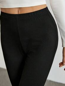 SHEIN Tall 3pcs Women High Waist Bodycon Flared Pants Set, Suitable For Autumn And Winter - Multicolor - View 9