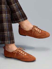 CUCCOO GRLICON Women's Pointed Toe Casual Fashion Versatile Shoes - Brown - View 3